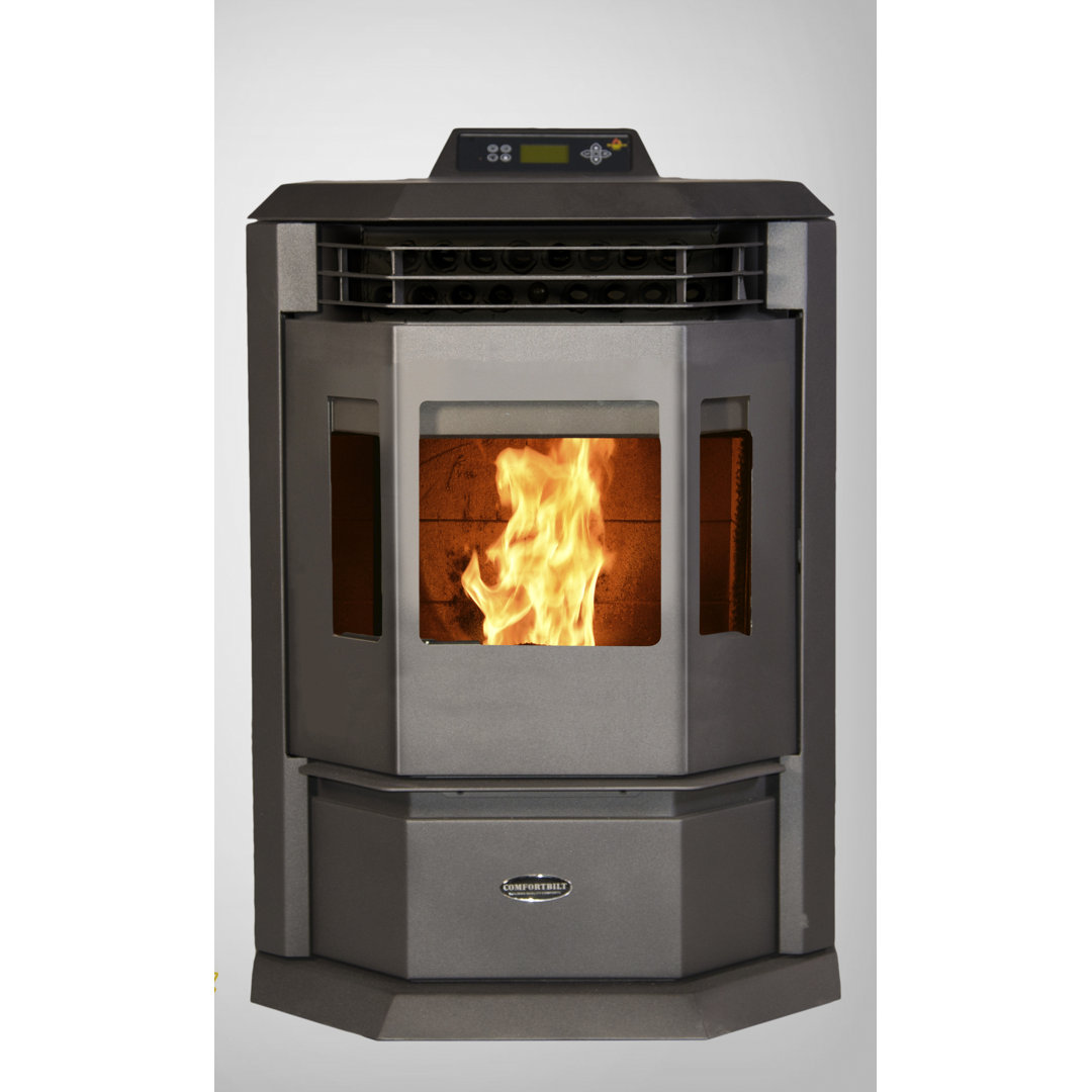 2800 Square Feet Direct Vent Freestanding Wood Pellets Stove with Blower and with Adjustable Thermostat ComfortBilt Pellet Stoves