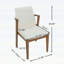 Ensemble de 2 chaises de salle à manger de style Mid-Century moderne en polyuréthane beige avec structure couleur noyer, capacité de 250 lb