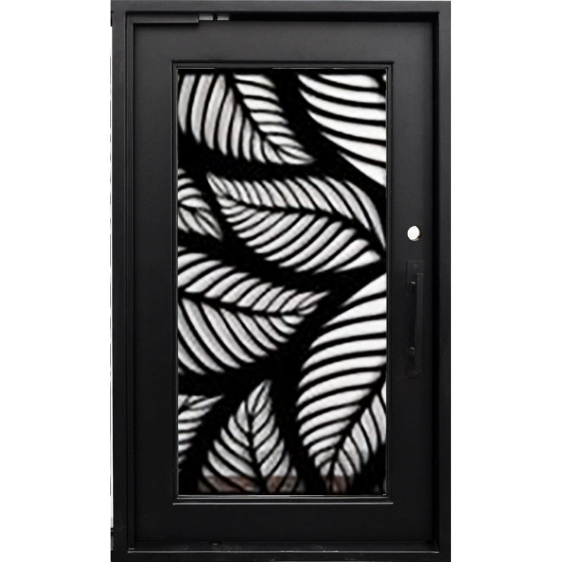 Porte pivotante en fer Palmier, H 81 po x l 61 po x P 2 po