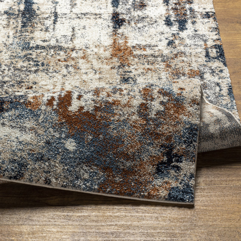 Dunigan Machine Woven Abstract Area Rug, Rectangle 4'3" x 5'7"