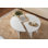 Table basse ronde Modern, blanc naturel, 35,5 po x 16,1 po | 100% panneau de particules enduit de mélamine, épaisseur: 0,7 pouce | Conception élégante et durable pour le salon ou le salon, décoration intérieure élégante