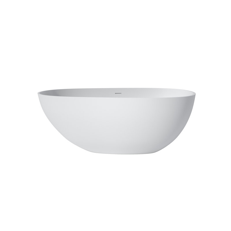 59" Premium Solid Surface Deep Soaking Bathtub
