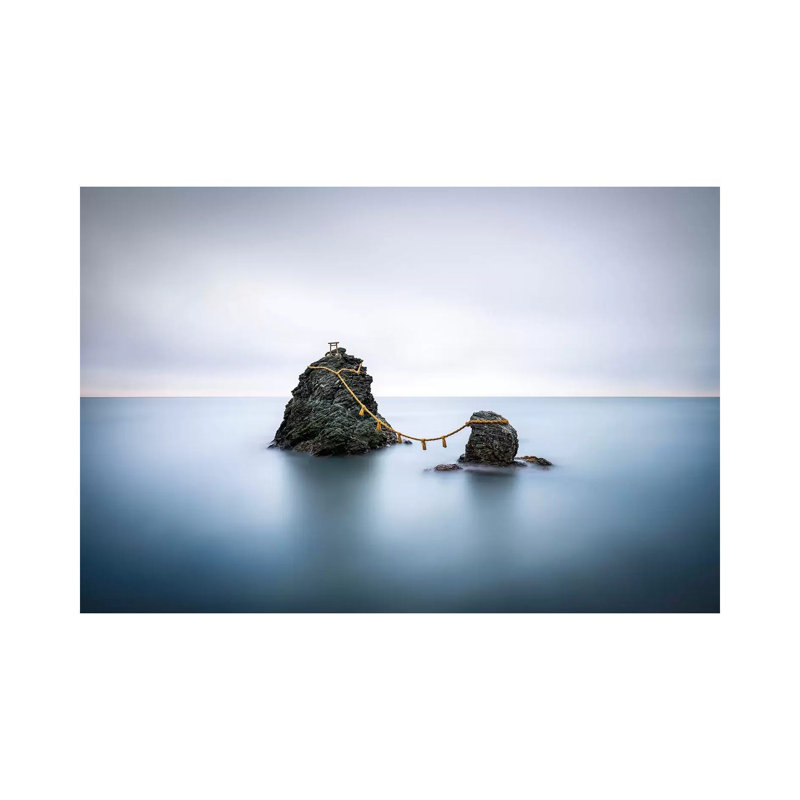 Meoto Iwa Also Known As The Wedded Rocks by Jan Becke - Wrapped Canvas Gallery-Wrapped Canvas Giclée, 66.04 cm H x 45.72 cm W