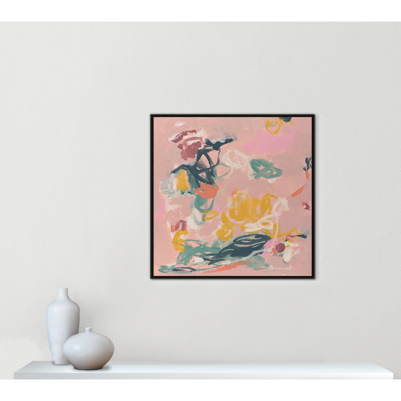 La vie en rose, reproduction carrée par Marisol Evora, H 37,5 po x l 37,5 po, Espresso