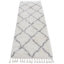 Eddy Shaggy Boho White Rug-1839886205