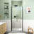 Semi - Pivot Shower Door, 6Mm Tempered Glass, Matte Black Finish, Space Saving Swing, Magnetic Soft Close 30" W X 72" H Pivot, 1/4"  6Mm  Thick Close, Pre Assembled System