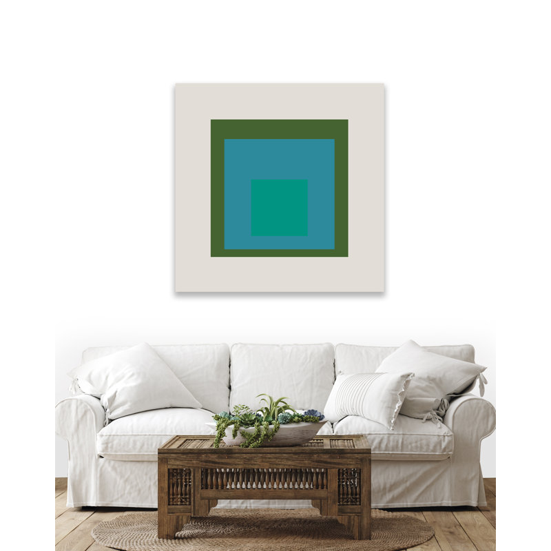 Square Series - vert, L 31 po x H 31 po, Toile tendue