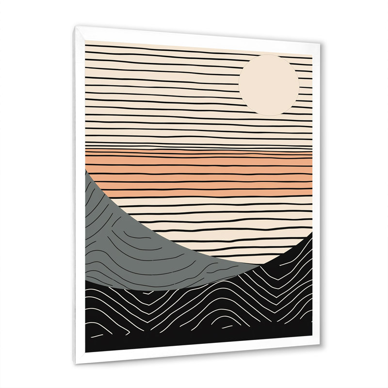 Simple Horizon III, reproduction d'art sur toile, H 40 po x l 30 po x P 1,5 po, Cadre simple blanc