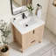 Ensemble de meuble-lavabo à simple cuve 30 po en chêne naturel avec plateau en pierre blanche à grain blanc-1930349669-1930349674