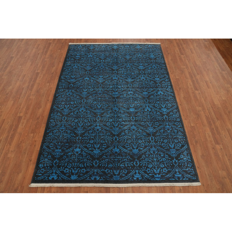 Tapis bleu Gabbeh 6 x 9