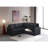 Sectional Sofa Bed, BLACK-1632763249