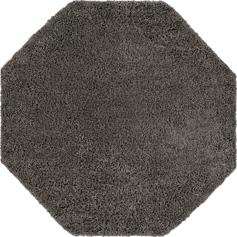 Tapis gris foncé , Octogone 6 pi x 6 pi