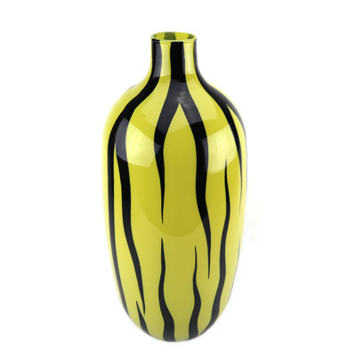 Zebra Handmade Glass Table Vase