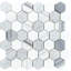Stella 1" x 3" Chevron Metal Marble Mosaic Wall Tile-71939685