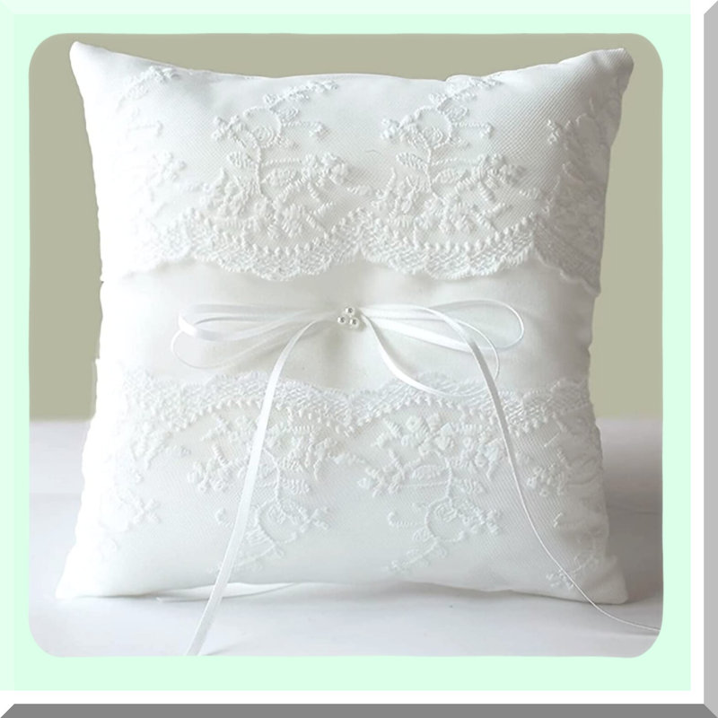 Elegant Wedding Ring Pillow for Ceremony and Decor