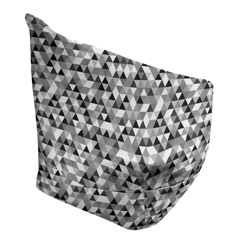 Kitterman Bean Bag, Bean Bag Cover, 38" H x 42" W x 29" D, Pink/Black/White