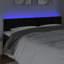 Led Headboard Black 200X7X78/88 Cm Velvet