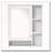 3-in-1 Bathroom Mirror Cabinet, 24-inch Wall Mounted Medicine Cabinet-100542886
