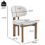 Ensemble de 4 chaises de salle à manger élégantes à structure rembourrée avec tissu confortable et fabrication en bois d'hévéa durable-655138953-655138955