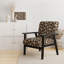 Chaise avec accoudoirs rembourrée Brown Hearts