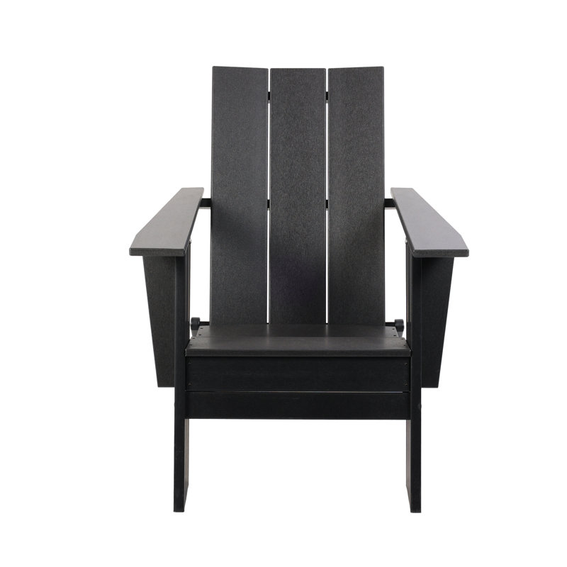  - Chaise Adirondack pliante à dossier haut moderne - Noir