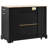 Fluted Kitchen Island With Trash Can Storage Cabinet-399495298