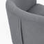 Fauteuil demi-tonneau de 25,5 po en polyester avec repose-pieds