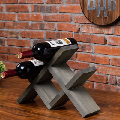 Solid Wood Tabletop Wine Bottle Rack  