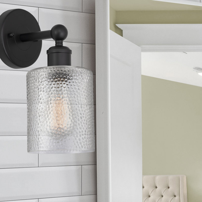 Chilchinbito Armed Sconce, Matte Black, Clear