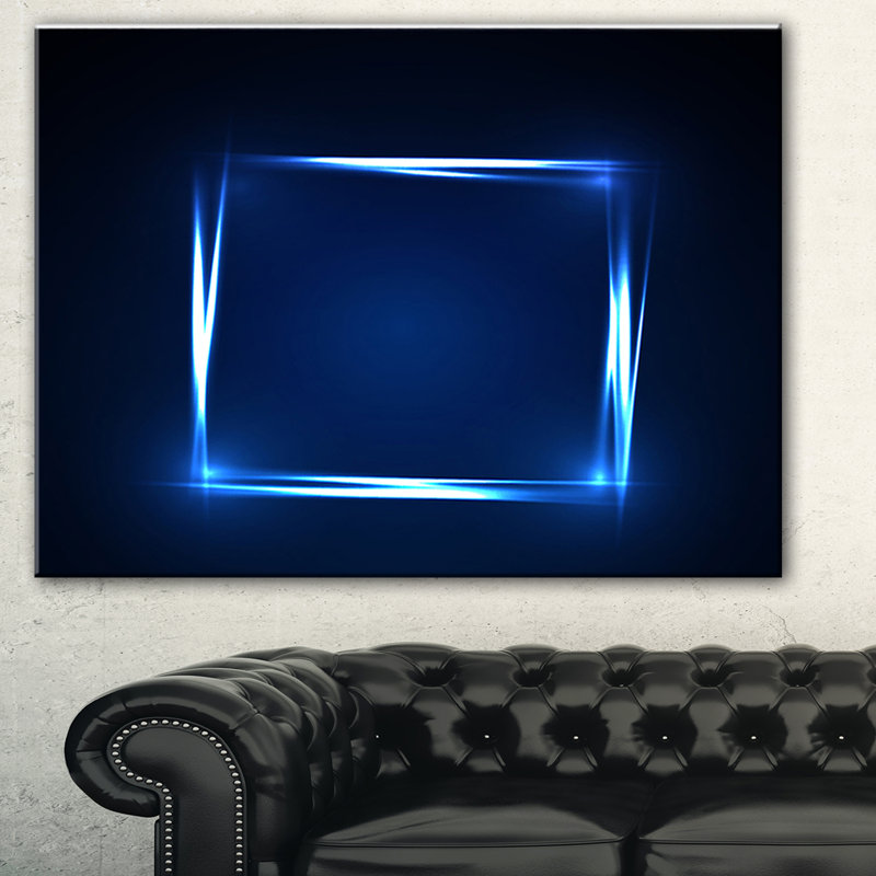 « néon shape blue », impression sur toile, H 20 po x l 20 po x P 1 po