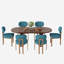 Ensemble de table de cuisine ovale à double piédestal-221402298-223772544-223772546