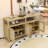 Contemporary Sideboard Buffet Cabinet with Adjustable Shelves, Soft-Close Doors and Wire Management-19556451
