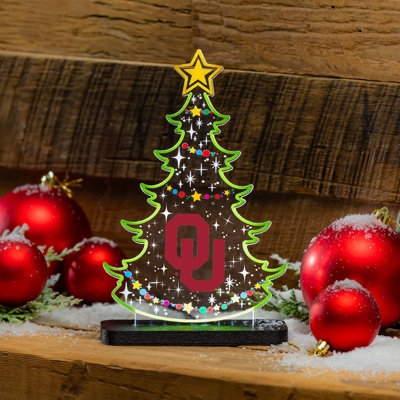 University of Oklahoma College Holiday Tree Desklite LED Decor