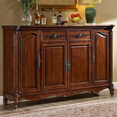 Buffet en bois de noyer massif