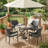 4 Pcs Mirage Grey PE Wicker Stackable Outdoor Armchair Set