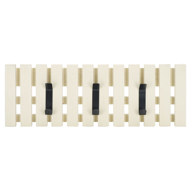 Banc de rangement Fotina, Blanc patiné