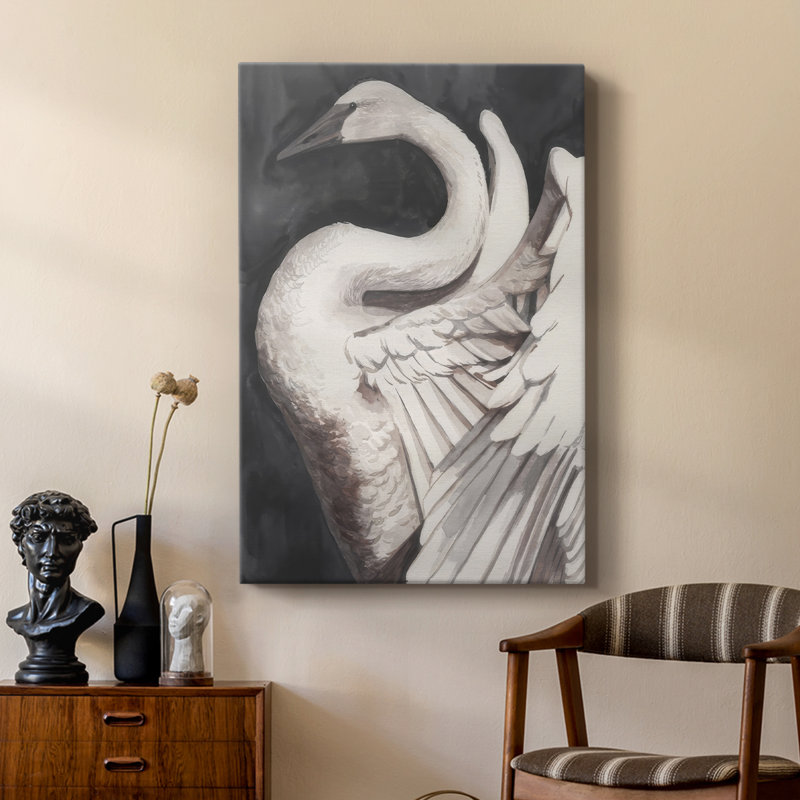 Swan Dance II - galerie sur mesure, H 27 po x l 18 po