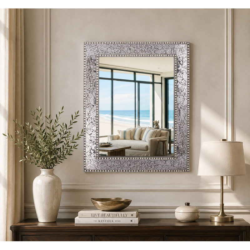 Miroir d'appoint Cima Crackle, Noir / gris