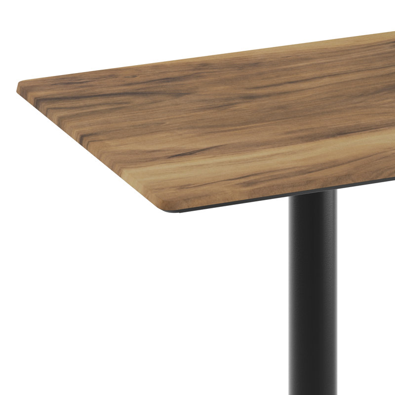 Commercial Seamless Surface Tabletop with Bar Height Crisscross Base, 42"H x 29.75"L x 23.75"W, Natural