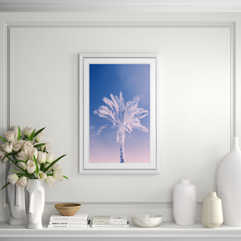 Solarized Palm Tree Framed