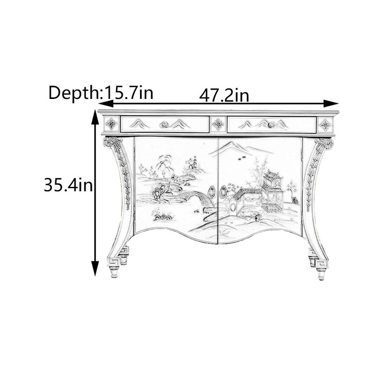 New Chinese Style Entry Cabinet