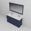 Meuble-lavabo double l 60 po x P 22 po, comptoir en quartz blanc, ensemble de robinets et miroir de 58 po-1731252468