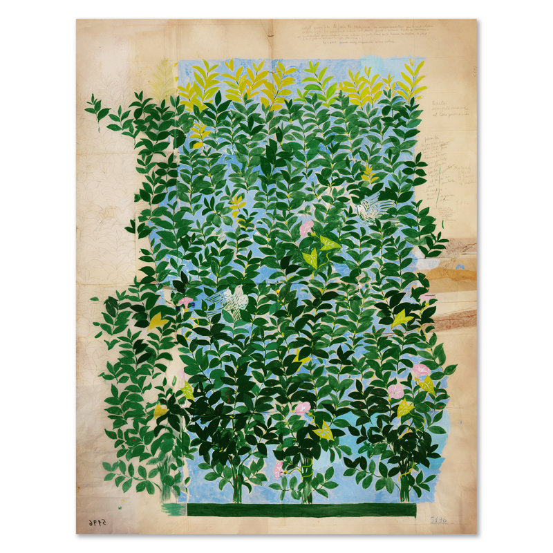 Feuilles vertes par Paule Marrot - impression, Unframed, H 54 po x l 42 po x P 1,25 po