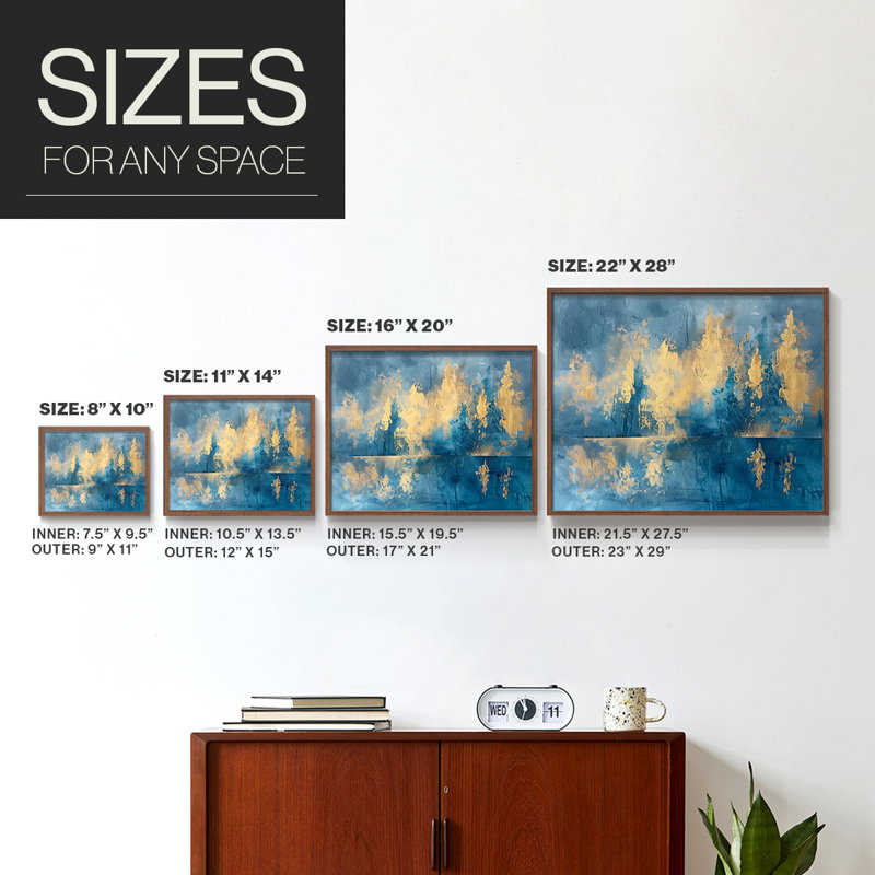 Abstract Series-CLXIX -Framed Print - Restickable, Walnut, 22" H x 28" W