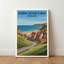 Robin Hood's Bay, England - Romantic Travel Poster Of Yorkshire's Seaside Village. Giclee Print On Wrapped Canvas. Wall Art, Home Decor - Cities & Towns, England - Wrapped Canvas Print-332803175