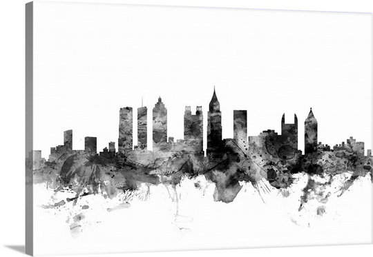 «Atlanta Georgia Skyline» par Francy, impression, H 8 po x l 12 po x P 1,5 po, Toile