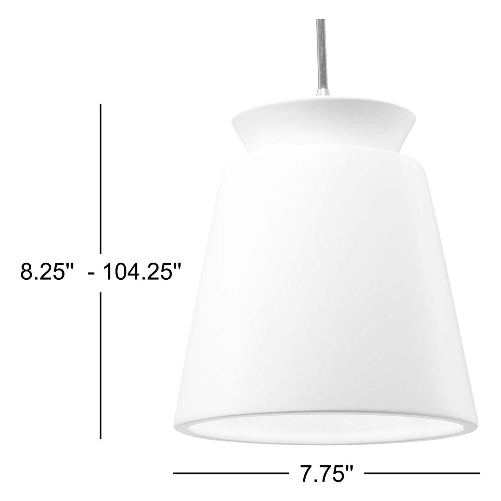 Logan 1 - Light Single Cone Pendant, Brushed Nickel, Carbon Matte Black, LED (Integrated)