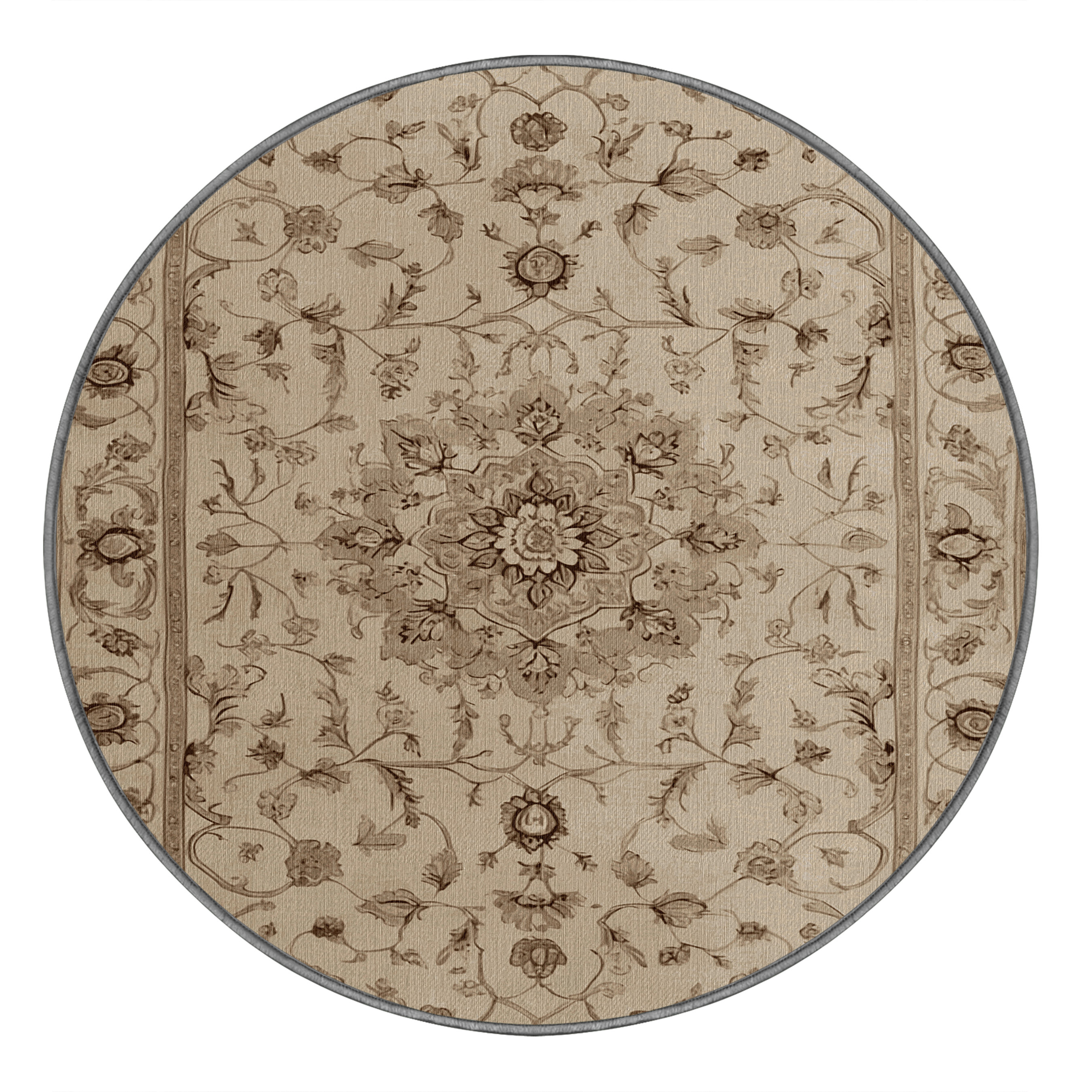 Wildon Home® Machine Washable Tabriz Grey Area Rug - Wayfair Canada