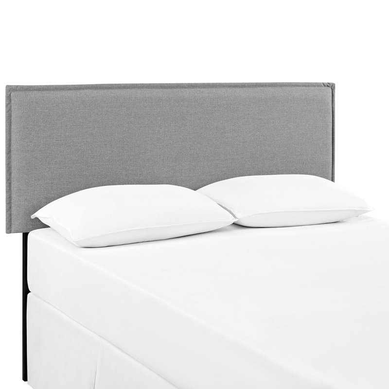 Camille Headboard, Queen, Queen, Beige Polyester Blend
