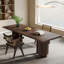 Table de salle à manger rectangulaire en bois massif French French-364894407